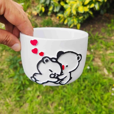 tasse bär emoji niedlich 3d modelle download realität wolke 3d print model - Mito3D