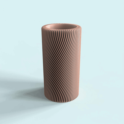 incurvé vase crayon cas gaine récipient courbe pot cray 3d modèles télécharger créalité nuage accueil maison décor 3d print model - Mito3D