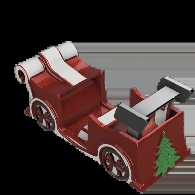 custom santa's sleigh 3d models download creality cloud 3d print model - Mito3D