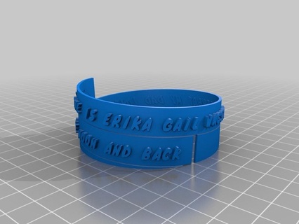 personnalisé spirale poème bracelet marque 2 3d print model - Mito3D