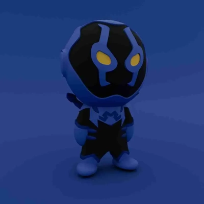 cute blue beetle 3d models download creality cloud 3d print model - Mito3D