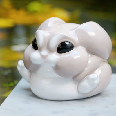 mignonne joufflu lapin 3d modèles télécharger créalité nuage 3d print model - Mito3D