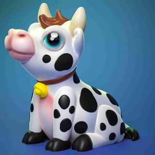 cute cow print place Mammal 3d print model - Mito3D