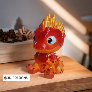 cute dragon pencil holder Reptilian 3d print model - Mito3D
