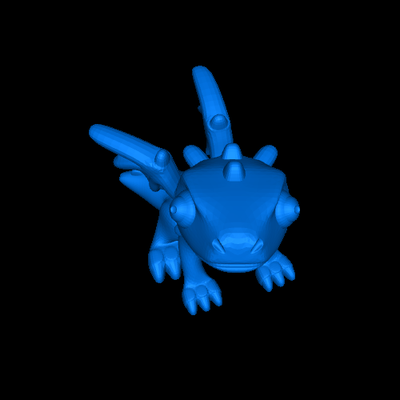 fofa dragão remodelado 3d modelos baixar crialidade nuvem 3d print model - Mito3D