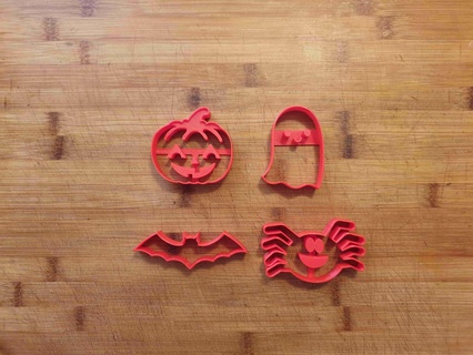 cute easy use halloween cookie cutter set 3d models download creality cloud Foods 3d print model - Mito3D