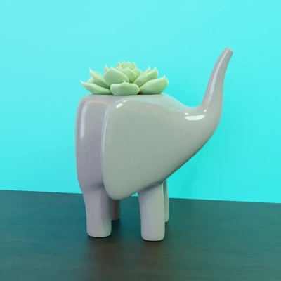 carina elefante fioriera 3d modelli scarica creality nube 3d print model - Mito3D