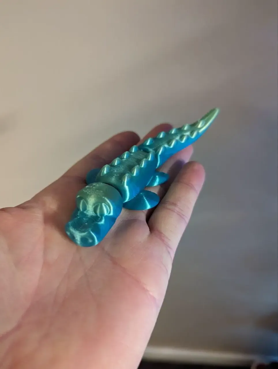 lindo flexi cocodrilo 3d modelos descargar crealidad nube 3D print model - Mito3D