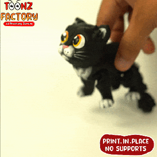 cute flexi halloween cat articulated 3d models download creality cloud Mammal 3d print model - Mito3D