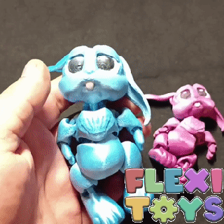 cute flexi print-in-place christmas rabbit Others 3d print model - Mito3D