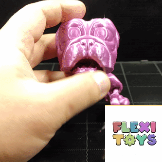 lindo flexi print in place perro 3D print model - Mito3D