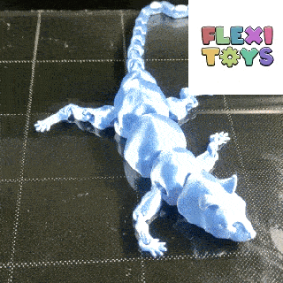 cute flexi print-in-place rat Others 3d print model - Mito3D