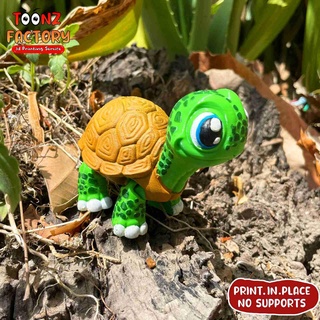 cute flexi turtle articulated Reptilian 3d print model - Mito3D