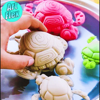 fofa flexi tartaruga impressão colocar reptiliano 3d print model - Mito3D