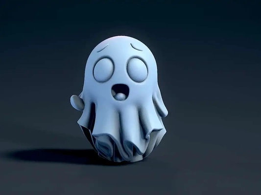 lindo fantasma 3d modelos descargar crealidad nube 3d print model - Mito3D