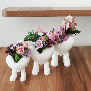 carina cuore vaso fiori fiori 3d print model - Mito3D