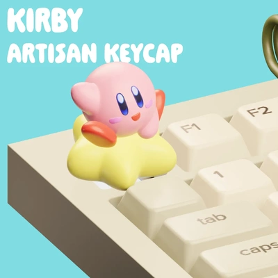 cute kirby keycap cherry mx 3d models download creality cloud accessories 3d print model - Mito3D