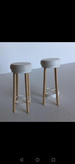 cute miniature dollhouse bar stool seat Furniture 3d print model - Mito3D