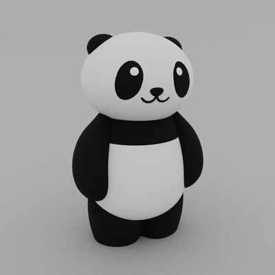 cute panda 3d models download creality cloud fictional characters 3d print model - Mito3D