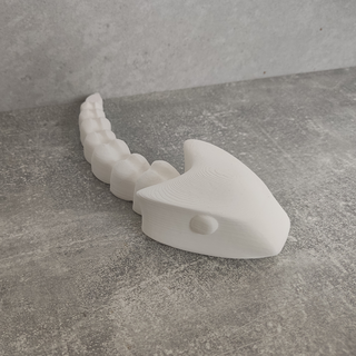carina preistorico flexi snake dinosauro 3d print model - Mito3D