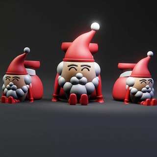 cute santa claus multipurpose holder Others 3d print model - Mito3D