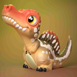 fofa espinossauro impressão colocar dinossauro 3d print model - Mito3D
