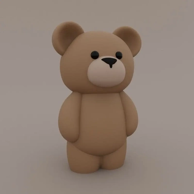 cute teddy bear 3d models download creality cloud mammal 3d print model - Mito3D
