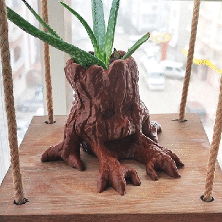 cute tree flower pot Trees 3d print model - Mito3D