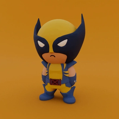 cute wolverine 3d models download creality cloud 3d print model - Mito3D