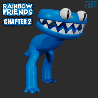 cyan rainbow friends chapter 2 roblox game v2 Monsters 3d print model - Mito3D