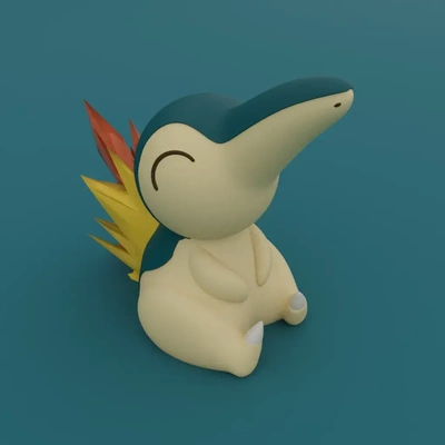 cyndaquil pokemon 3d modelli scarica creality nube 3d print model - Mito3D