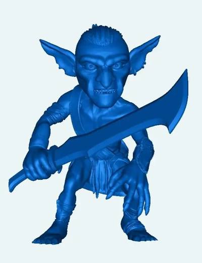 d goblin scimitarra 3d modelli scarica creality nube 3d print model - Mito3D