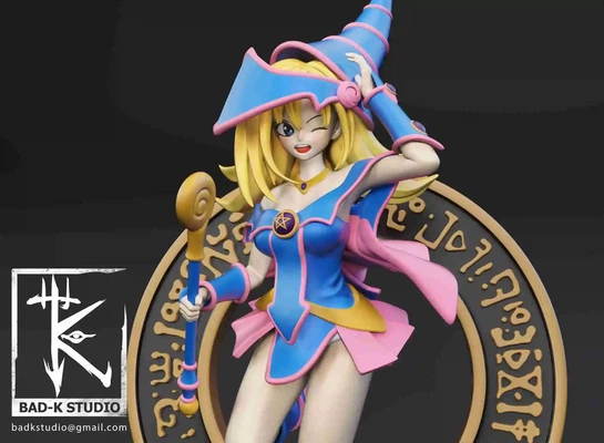 dark magician girl yugioh 3d printing model models download creality cloud fictional characters 3d print model - Mito3D