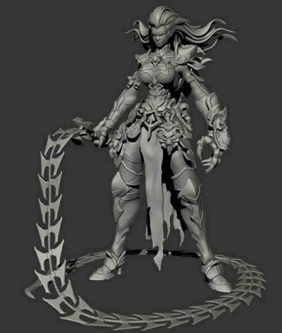 darksiders fúria estátua 3d modelos baixar crialidade nuvem 3d print model - Mito3D