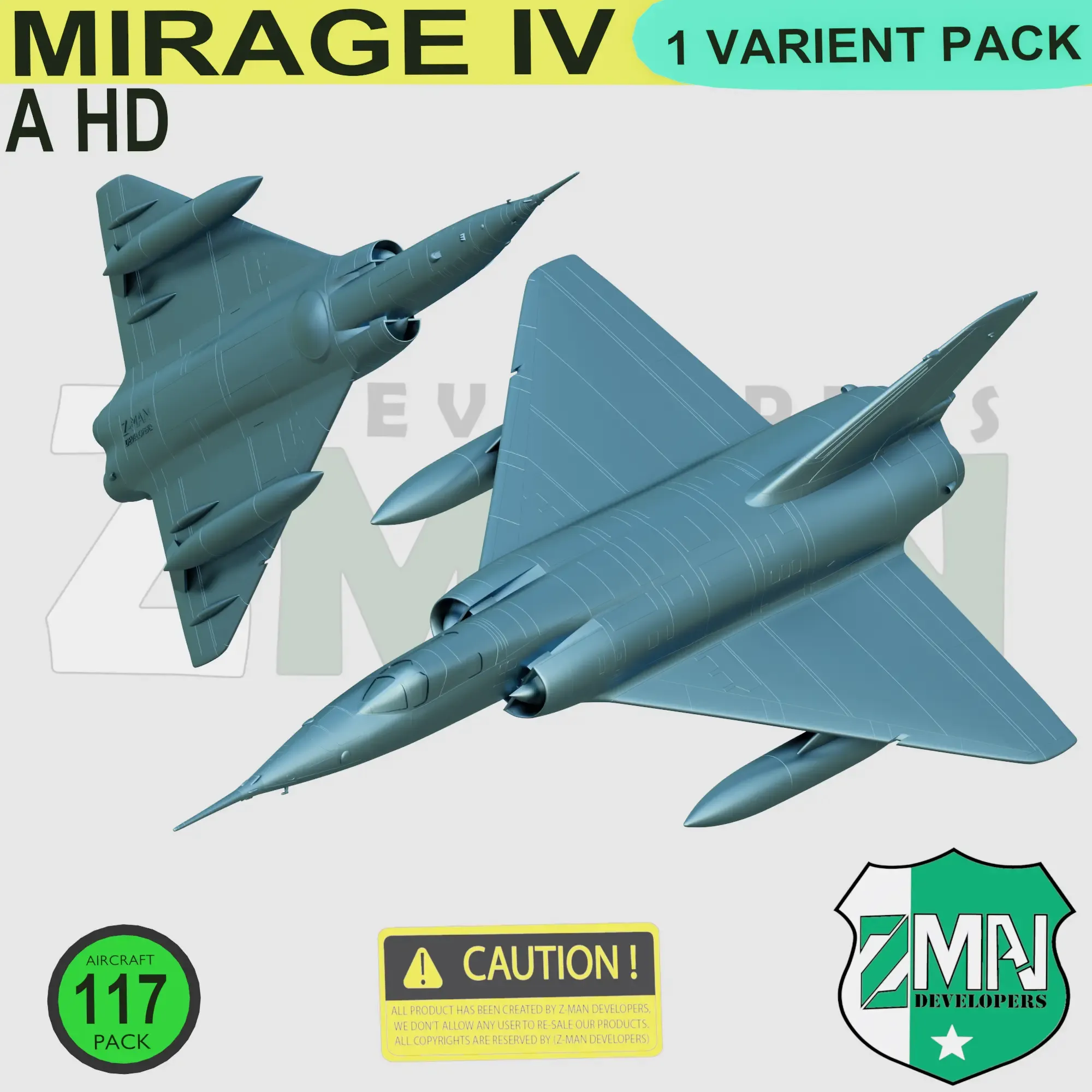 dassault mirage iv style 3d modelos baixar crialidade nuvem 3D print model - Mito3D