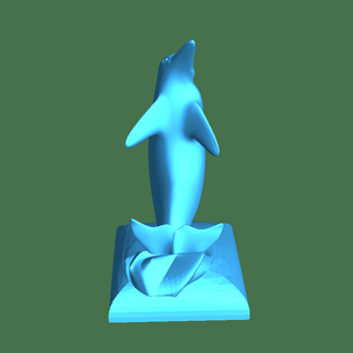 delfín apoyo teléfono 3d modelos descargar crealidad nube peces 3d print model - Mito3D