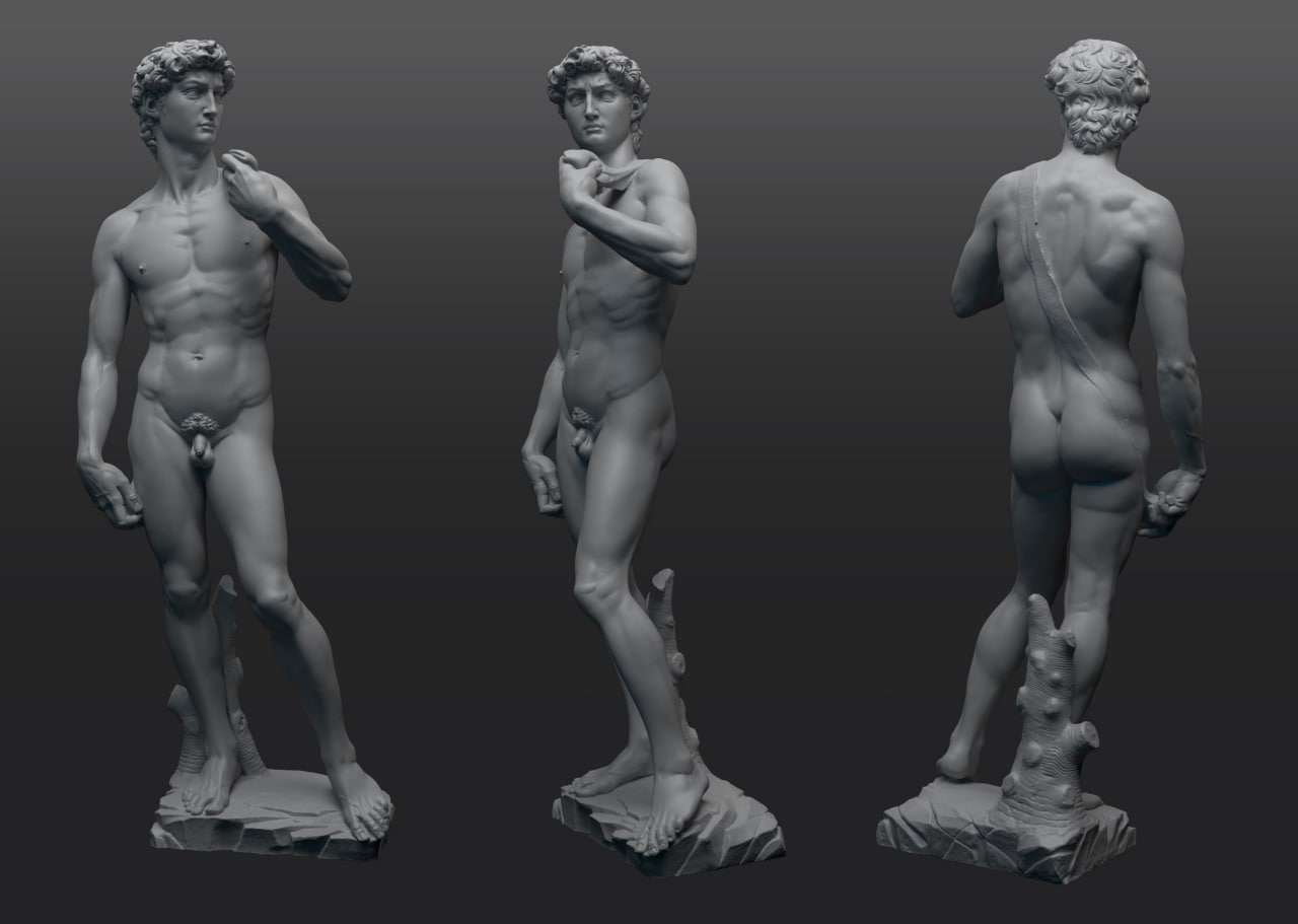 David Michelangelo Skulpturen kulturell Relikte 3D print model - Mito3D