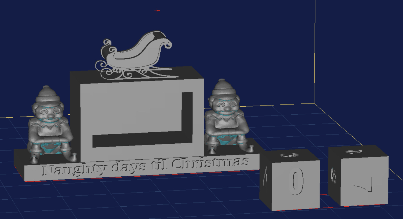 günler Noel geri sayım ev halkı 3D print model - Mito3D
