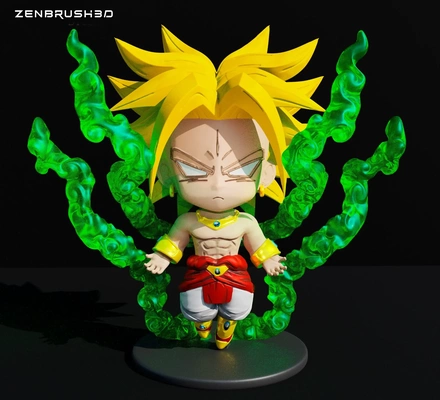 dbz - broly chiby 3d printing models download creality cloud 3d print model - Mito3D