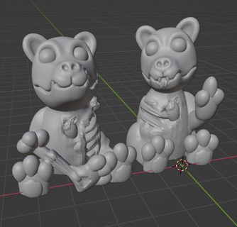 morte teddys animaux 3d print model - Mito3D
