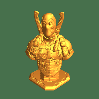 Deadpool büst kurgusal karakterler 3d print model - Mito3D
