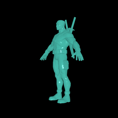 deadpool şekil 3d modeller indir creality bulut karakterler 3d print model - Mito3D