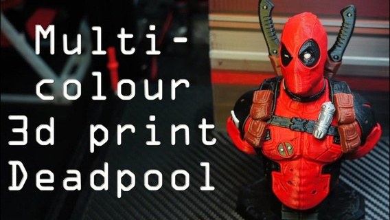 Deadpool renkli yeniden düzenleme mmu palet kurgusal karakterler 3d print model - Mito3D