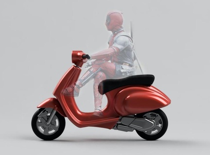 deadpool scooter - vespa primavera scale 1 12 3d models download creality cloud Others 3d print model - Mito3D