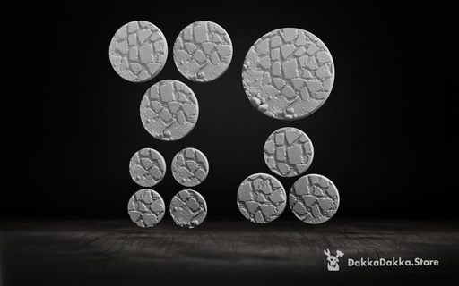 decorative bases flat stone set Toys & Games 3d print model - Mito3D