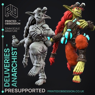 entregas goblin anarquista poção atirador pré suporte personagens 3d print model - Mito3D