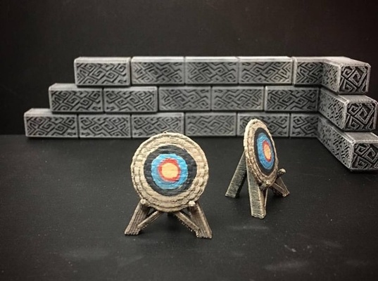 delving decor archery target 28mm heroic scale 3d models download creality cloud 3d print model - Mito3D