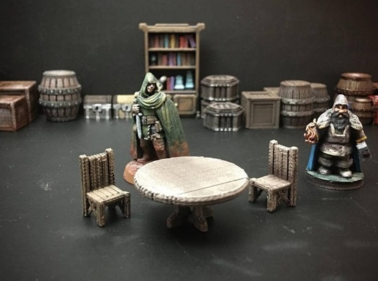 delving decor tavern table 28mm heroic scale 3d models download creality cloud 3d print model - Mito3D