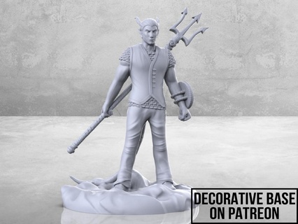 demon cleric - tabletop miniature Characters 3d print model - Mito3D
