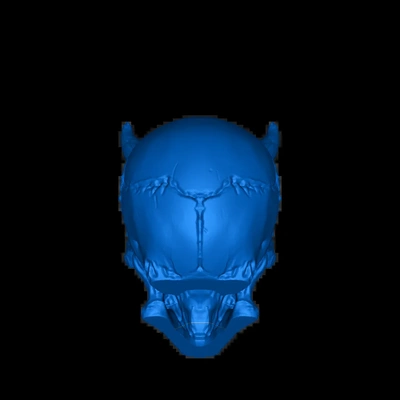 demon skull 3d models download creality cloud 3d print model - Mito3D